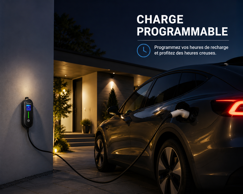 Voltis Chargeur Pour Voiture Electrique  3,5 kW – Intensité Réglable 8A à 16A