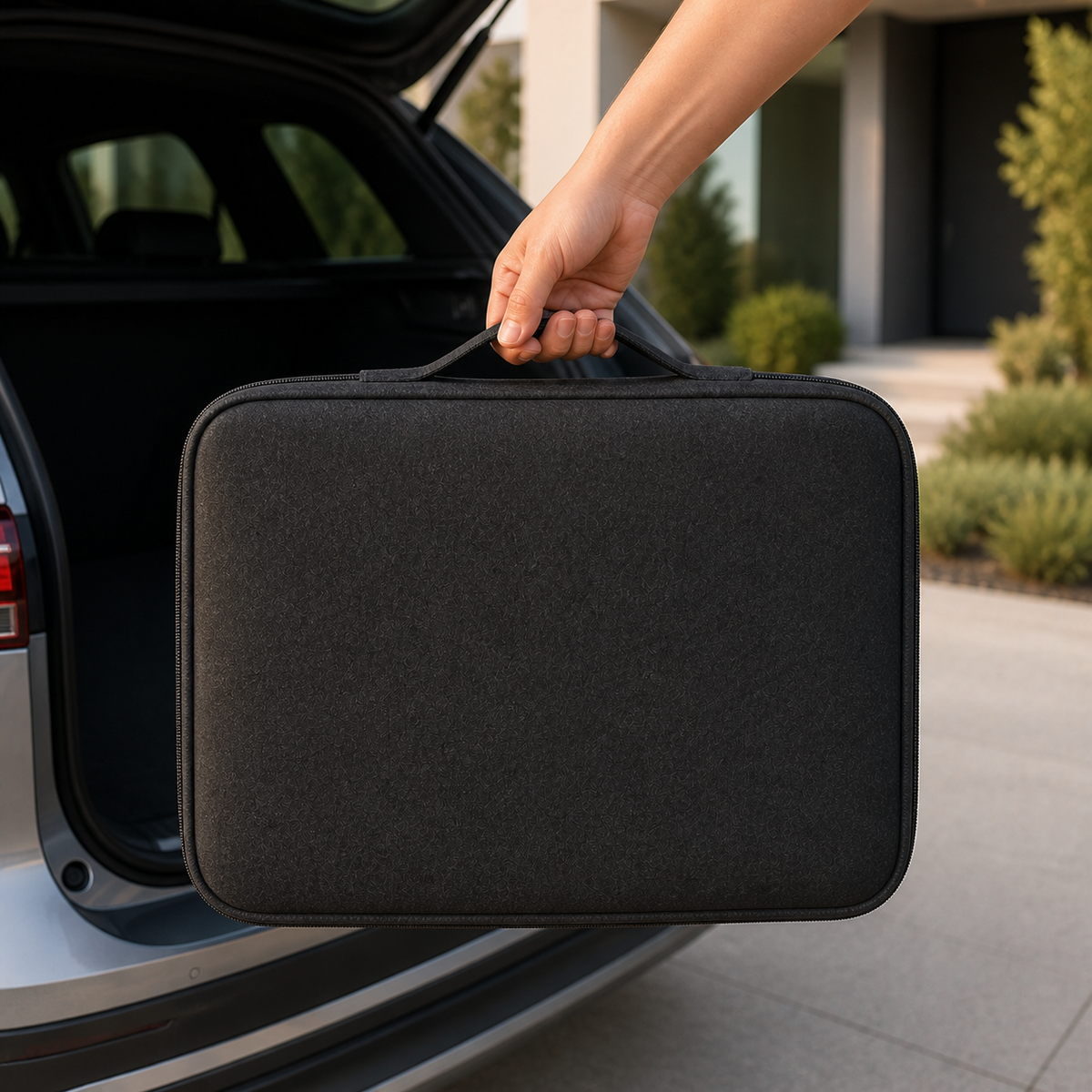 Housse de Rangement pour Câble de Recharge Voiture Électrique – Étui de Transport en Feutre avec Fermeture Zippée