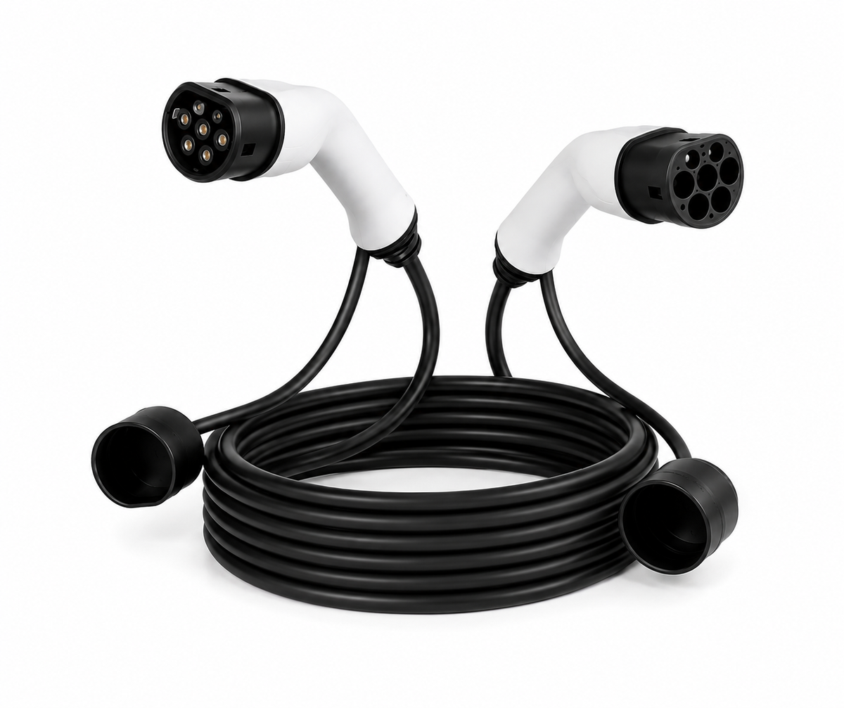 Câble de recharge Type 2 vers Type 2 22 kW 32 A triphasé